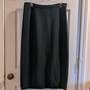 EUC Vintage Jeanne Pierre Green Sweater Long Skirt